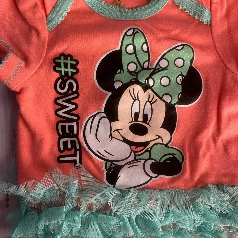 Disney Pink Baby Onesie with Minnie Mouse and Tutu #Sweet - Picture 2 of 6